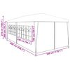 vidaXL Partytent with Wall Red 600 x 300 x 255 cm PE and Steel