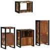 vidaXL Bathroom Furniture Set with Drawer 4 pcs Solid Reclaim Wood