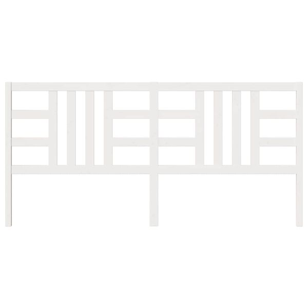 vidaXL Bed Headboard White 206x4x100 cm Solid Wood Pine