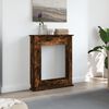vidaXL Fireplace Surround Smoked Oak 75x20x87.5 cm Engineered Wood