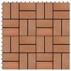 vidaXL Decking Tile 11 pcs Teak 30 x 30 cm WPC