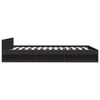 vidaXL Bed Frame with Drawers without Mattress Black 120x200 cm