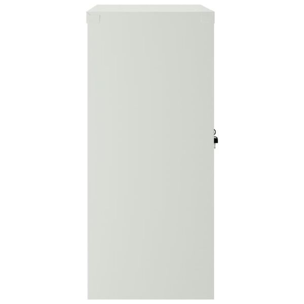 vidaXL Office Cabinet with 2 Doors Grey 90 cm Steel