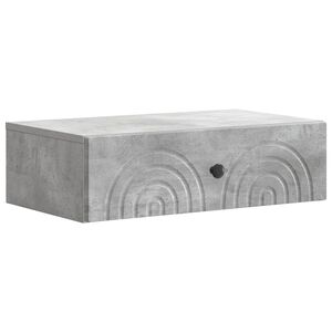 vidaXL Wall-Mounted Side Table Concrete Grey 59 x 34.5 x 17 cm