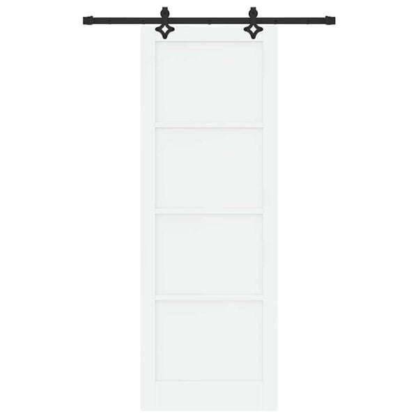 vidaXL Sliding Door ORKDAL White 83 x 232 cm Solid Pine Wood
