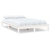 vidaXL Bed Frame without Mattress White 140x200 cm Solid Wood