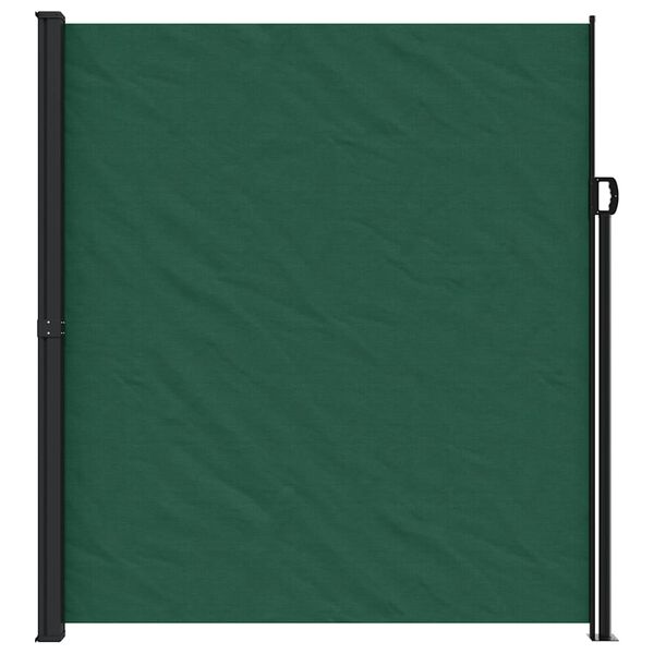 vidaXL Retractable Side Awning Dark Green 220x500 cm