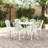 vidaXL Garden Dining Set 7 pcs White Aluminium