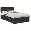 vidaXL Bed Frame with Headboard Black 120 x 200 cm Engineered Wood
