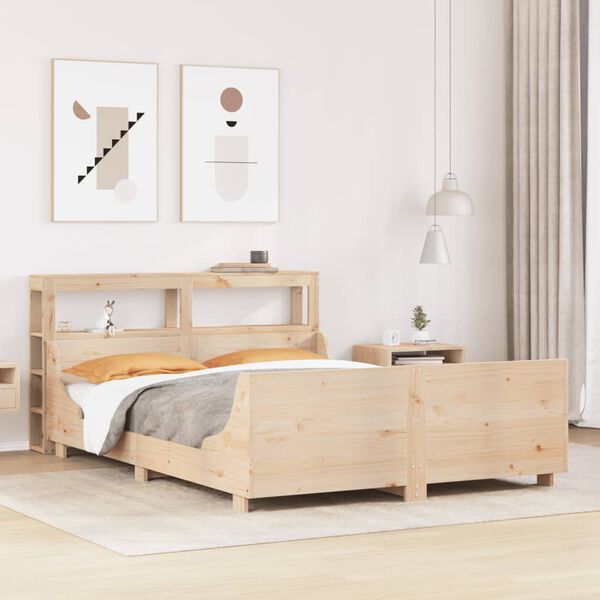 vidaXL Bed Frame without Mattress 140x200 cm Solid Wood Pine