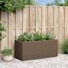 vidaXL Garden Flower Box Brown 80 x 36 x 35 cm PP