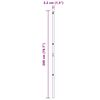 vidaXL Fence Post Other 52 pcs Grey 3.2 x 3.2 x 200 cm Steel