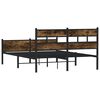 vidaXL Bed Frame without Mattress Smoked Oak 150x200 cm King Size Engineered Wood