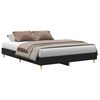 vidaXL Bed Frame Black Oak 140 x 200 cm Engineered wood