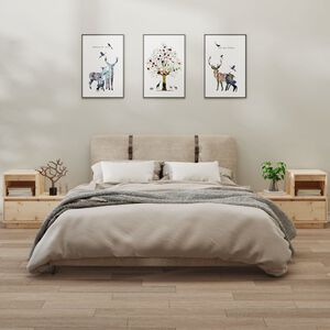 vidaXL Bedside Cabinets 2 pcs 60x34x51 cm Solid Wood Pine