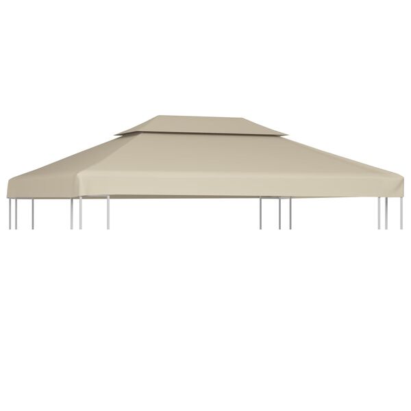vidaXL Gazebo Cover Canopy Replacement 310 g / m² Beige 3 x 4 m