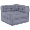 vidaXL Modular Sofa 2 pcs Grey 140 x 70 x 56 cm Fabric