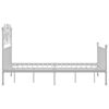 vidaXL Bed Frame without Mattress White Metal 120x200 cm
