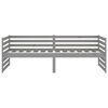vidaXL Day Bed without Mattress Grey Solid Wood Pine 90x200cm