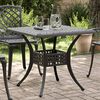 vidaXL Garden Table Black 80x80x75 cm Cast Aluminium