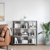 vidaXL Bookshelf Grey Sonoma 102 x 32 x 104.5 cm Engineered Wood