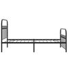 vidaXL Metal Bed Frame without Mattress with Footboard Black 107x203cm