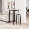 vidaXL Bar Table Natural 60 x 60 x 105 cm Solid Pine Wood