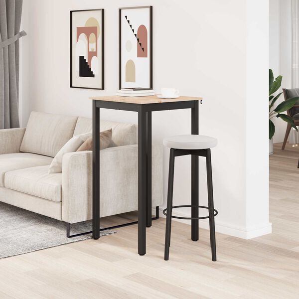 vidaXL Bar Table Natural 60 x 60 x 105 cm Solid Pine Wood