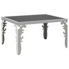 vidaXL Mirrored Coffee Table Stainless Steel and Glass 80x60x44 cm