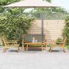 vidaXL Garden Chairs with Table 4 pcs Grey 90 x 45 x 40 cm