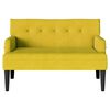 vidaXL Bench Yellow 112 x 65.5 x 75 cm Velvet