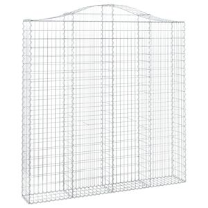 vidaXL Arched Gabion Basket 200x30x200/220 cm Galvanised Iron