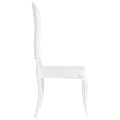 vidaXL Dining Chairs 4 pcs White Polycarbonate