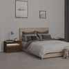 vidaXL Bedside Cabinets 2 pcs with LED Lights Brown Oak 60x35x40 cm