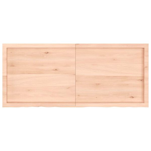 vidaXL Bathroom Countertop 140x60x(2-4) cm Untreated Solid Wood