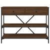 vidaXL Console Table with Drawers and Shelves Brown Oak Engineered Wood