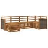 vidaXL Outdoor Sofa Set 5 pcs Natural Solid Acacia Wood