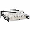vidaXL Pull-out Day Bed without Mattress Black 2x(90x200) cm