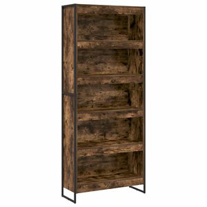 vidaXL Book Cabinet 80 x 30 x 189.5 cm Engineered Wood Smoke Oak