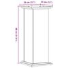 vidaXL Plant Stand White 33x33x80 cm Engineered Wood