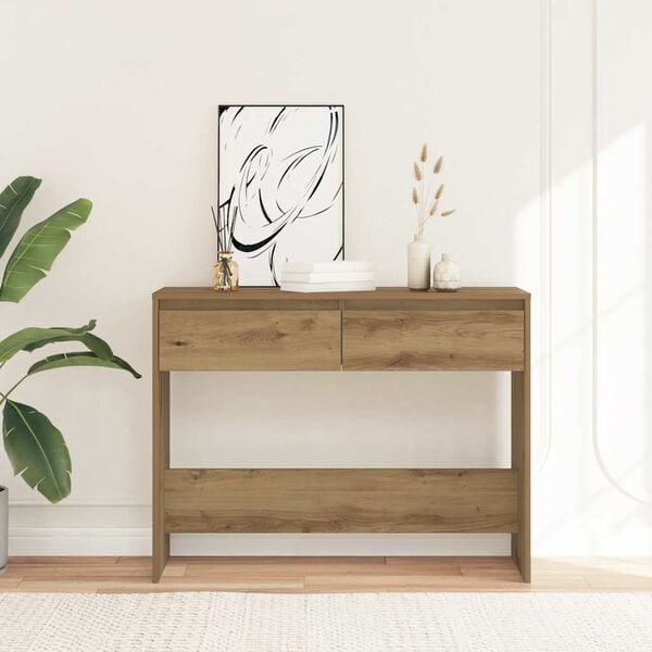 vidaXL Console Table Artisan Oak 100x35x76.5 cm Engineered Wood