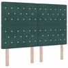 vidaXL Headboard with Headboard Dark Green 144 cm Faux Leather