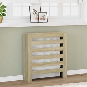 vidaXL Radiator Cover Sonoma Oak 78 x 20 x 82 cm Engineered Wood