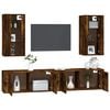 vidaXL 4 Piece TV Cabinet Set Smoked Oak Engineered Wood