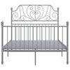 vidaXL Bed Frame without Mattress Grey Metal 120x200 cm
