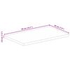 vidaXL Table Top 50x20x3.8 cm Rectangular Solid Wood Reclaimed