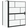 vidaXL Bath Shower Screen Black and Transparent 100 x 68 x 128 cm