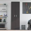 vidaXL Storage Cabinet 2 pcs Black 60 x 40 x200 cm Steel