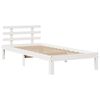 vidaXL Bed Frame with Headboard without Mattress White 75x190 cm Small Single