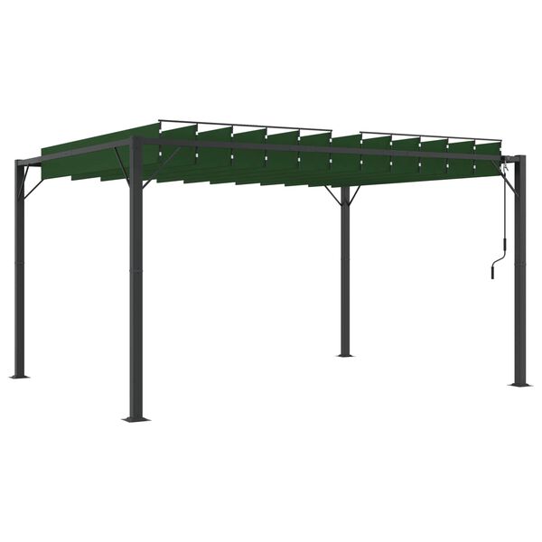 vidaXL Gazebo with Louvered Roof Green 3 x 4 x 2.14 m
